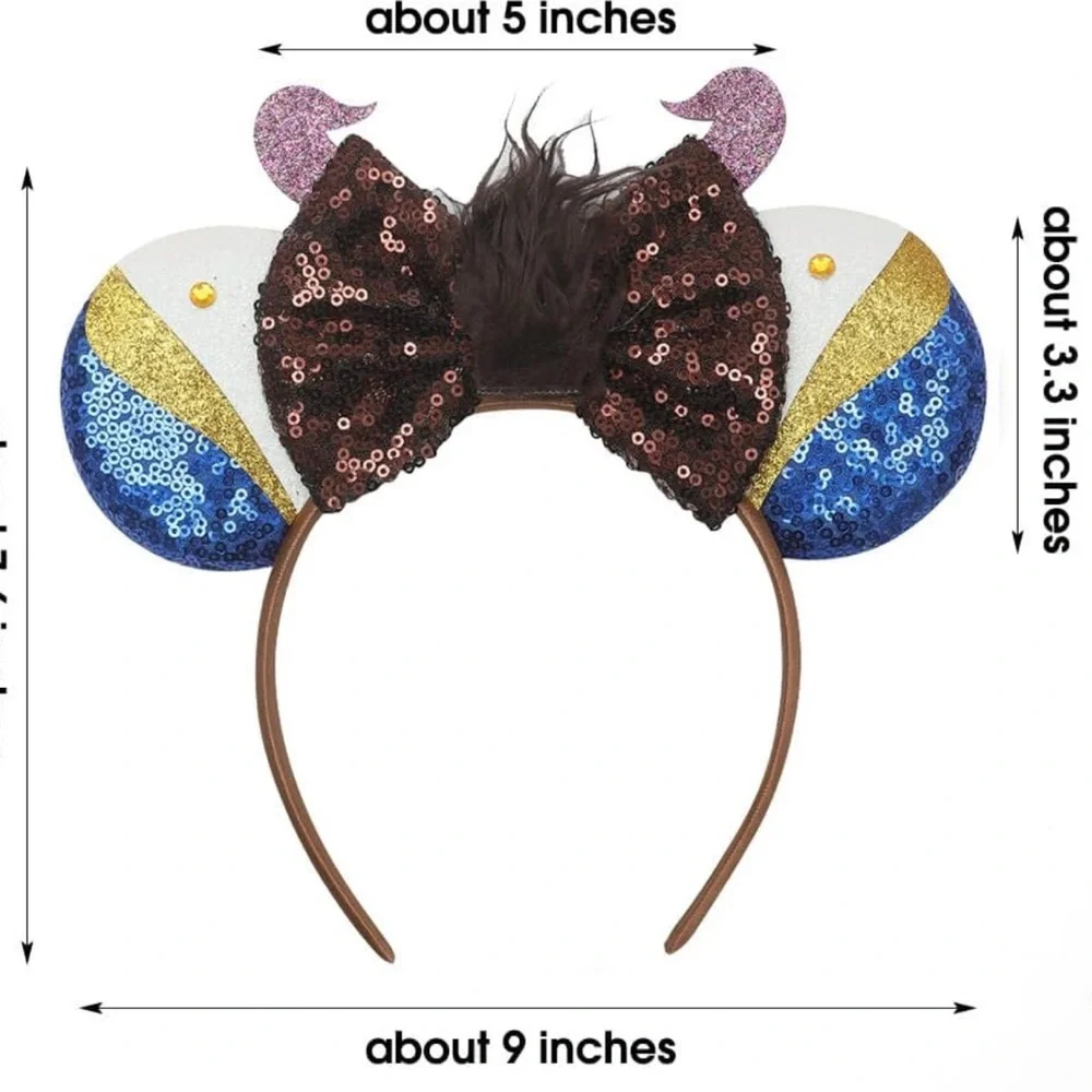 NWT Sequin Minnie Mouse Ears‎ Headband